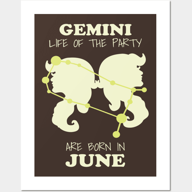 Funny Gemini Zodiac Wall Art by ugisdesign